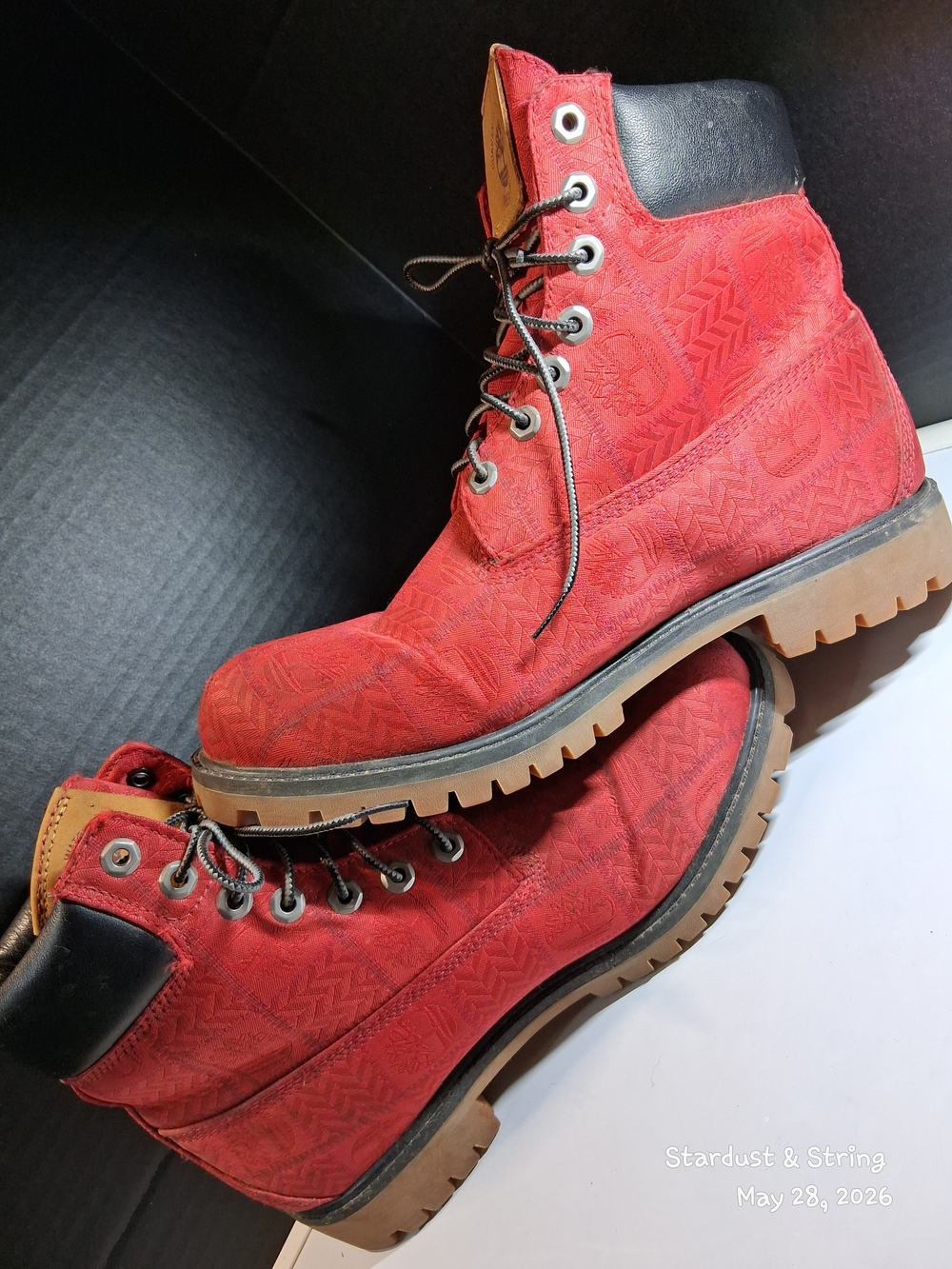 Timberland Mens 6 Inch Premium Waterproof Boots Red Size 9.5 - Picture 10 of 16